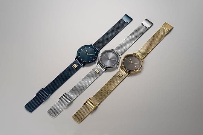 שעון קוורץ דק לנשים של Tommy Hilfiger צמיד רשת 4