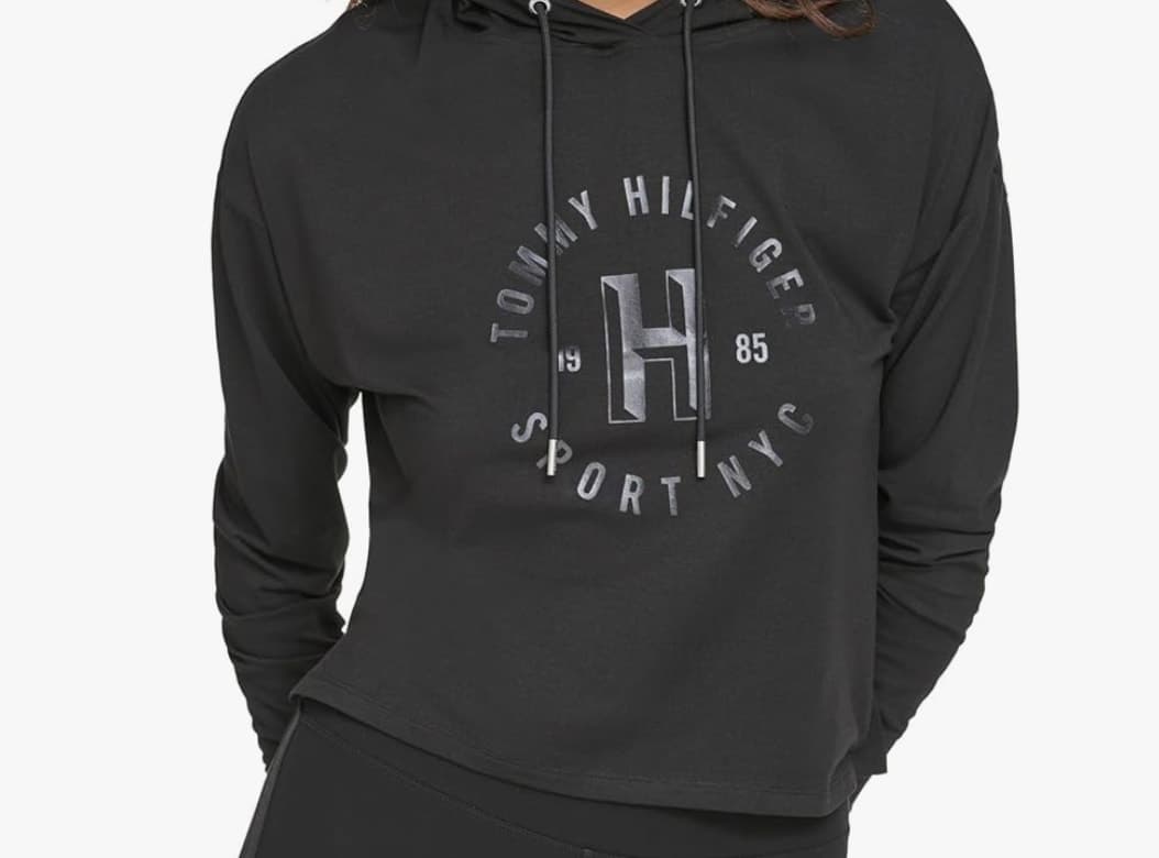 קפוצ'ון קל משקל עם לוגו לנשים של Tommy Hilfiger
