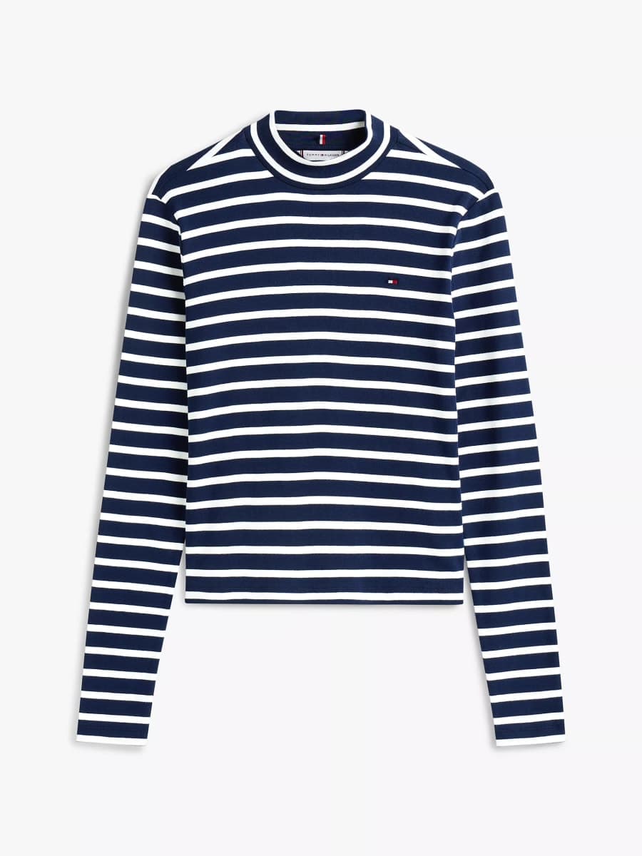 חולצת סריג Tommy Hilfiger עם גולף נמוך